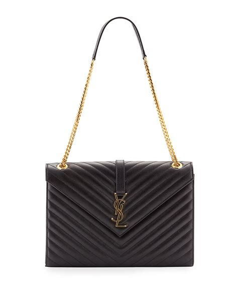 ysl flap chain bag|ysl quilted shoulder bag.